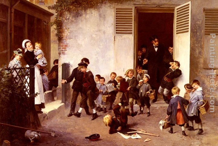 Henry Jules Jean Geoffroy La Sortie De L'ecole